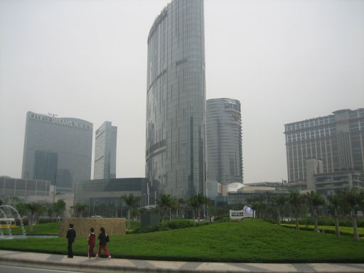 City of Dreams, Macau, Macao, China, Hard Rock Hotel, Grand Hyatt, Crown towers Außenansicht am Cotai Strip