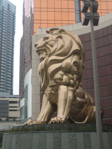 MGM Grand, Macau, Macao, China, MGM Wahrzeichen der Löwe
