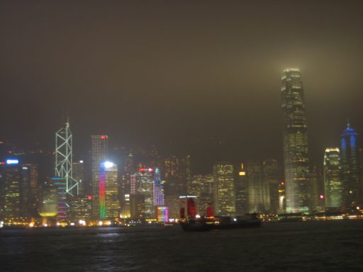 Hong Kong, China, Lichter Show im Hafen