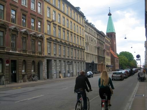 Kopenhagen, Dänemark, typische Straße in der Innenstadt