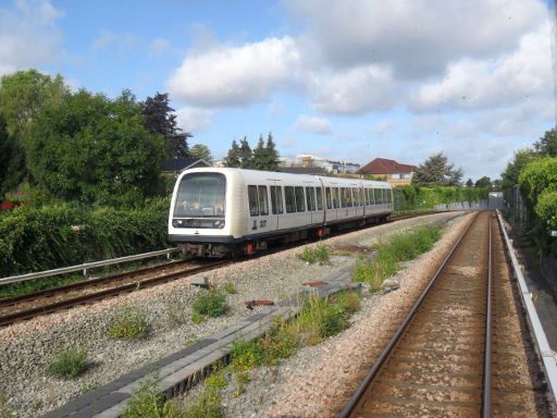 Kopenhagen, Dänemark, Copenhagen Metro, vollautomatischer Zug auf der oberirdischen Strecke