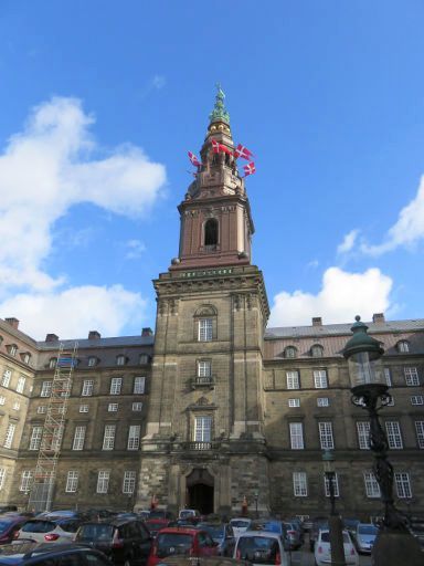 Kopenhagen, Dänemark, Schloss Christiansborg, Turmansicht vom Innenhof