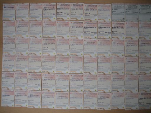 BVG, VBB, öffentlicher Nahverkehr Berlin, Deutschland, 66 Papierfahrscheine