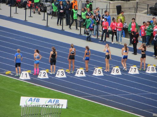 ISTAF 2013, Olympiastadion, Berlin, Deutschland, Start 50 Meter Lauf Frauen