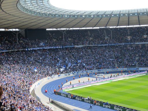 Olympiastadion, Berlin, Deutschland, Ostkurve Hertha BSC Fanbereich