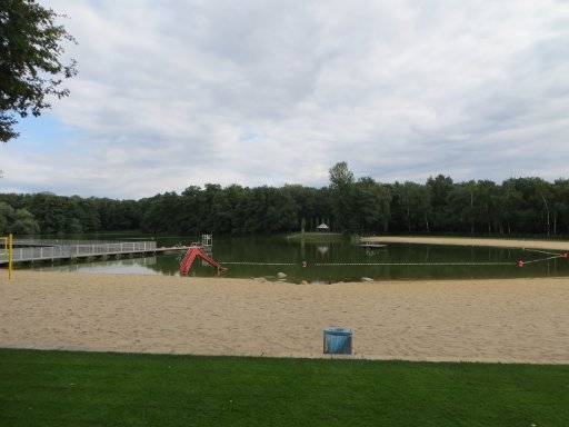 Berlin, Deutschland, Sommerwetter, Strandbad Jungfernheide Ende August 2013