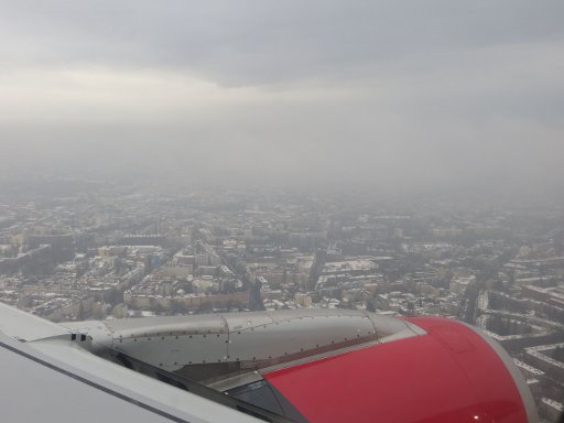 Berlin, Deutschland, Winterwetter, Anflug auf Tegel