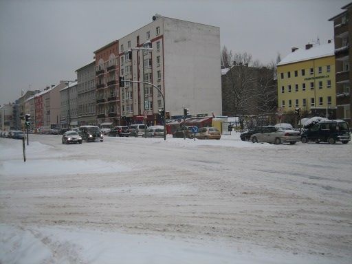 Berlin, Deutschland, Winterwetter, Häuser