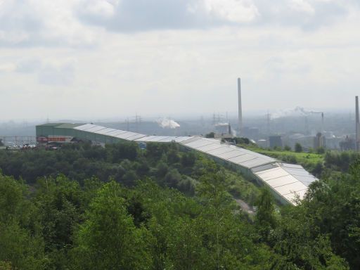 Halde Beckstraße, Bottrop, Deutschland, Ausblick auf das alpincenter Bottrop