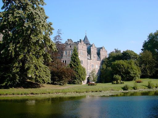 Schloss Bückeburg, Bückeburg, Deutschland, Burggraben und Park