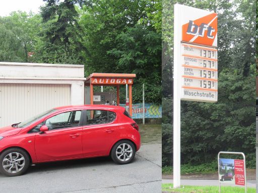 LPG, Autogas Tankstellen, Deutschland, bft Tankstelle, Dahlmannstraße 55, 47169 Duisburg im Juli 2021