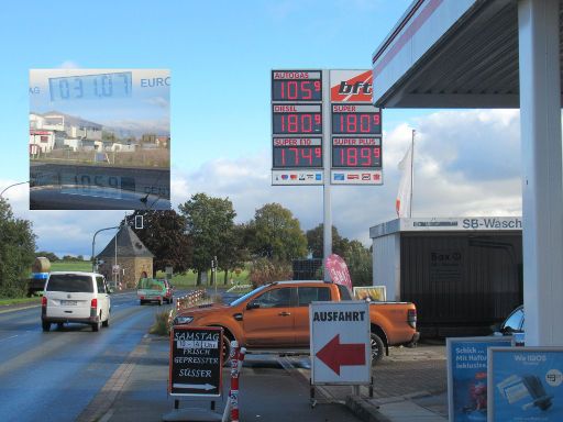 LPG, Autogas Tankstellen, Deutschland, bft Tankstelle, Frankfurter Straße 51, 61239 Ober-Mörlen im Oktober 2023