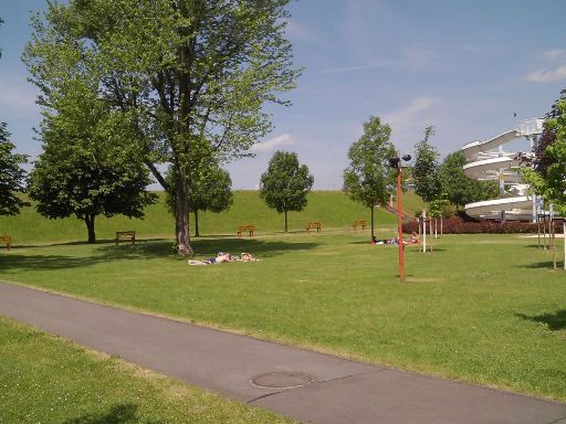 Freibad Cossebaude, Dresden, Deutschland, Liegewiese