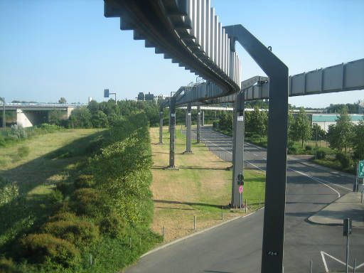 Düsseldorf, Deutschland, Flughafen DUS Airport, Fahrstrecke SkyTrain