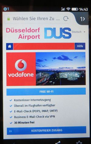 Düsseldorf, Deutschland, Flughafen DUS Airport, Mobiles Internet im Juni 2015