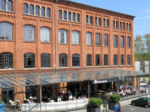 Frankfurt am Main Deutschland, Klassikstadt, Die Werkskantine mit Terrasse