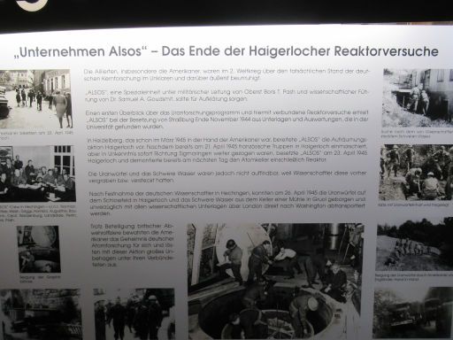 Atomkeller Museum, Haigerloch, Deutschland, US Armee Unternehmen Alsos