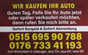 Abgestelle Schrottfahrzeuge, PKW, Abfall, Hannover, Deutschland, Auto K&auml;rtchenh&auml;ndler 2026, ohne Name +49 515 695 90 788
