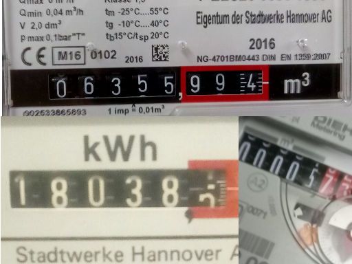 enercity AG, Energieversorger, Hannover, Deutschland, Zählerstände, Gas, Strom und Wasser im Dezember 2021