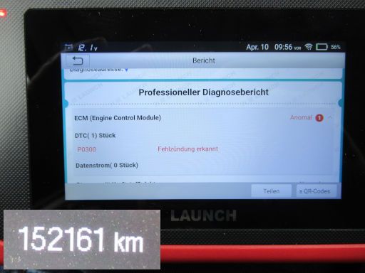 Opel Corsa E, Launch CRP 129X V2.0 OBD II Diagnoseger&auml;t Fehlercode P0300