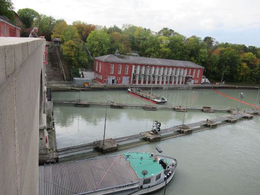 Schleuse Anderten, Hannover, Deutschland, Pumpenhaus am Unterwasser