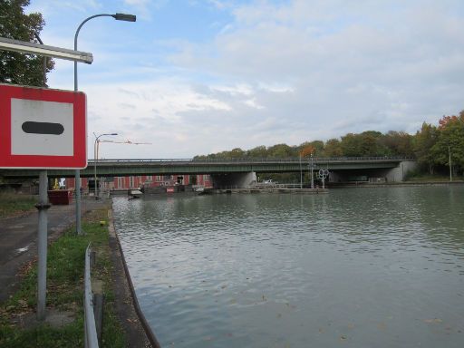 Schleuse Anderten, Hannover, Deutschland, Ansicht am Oberwasser