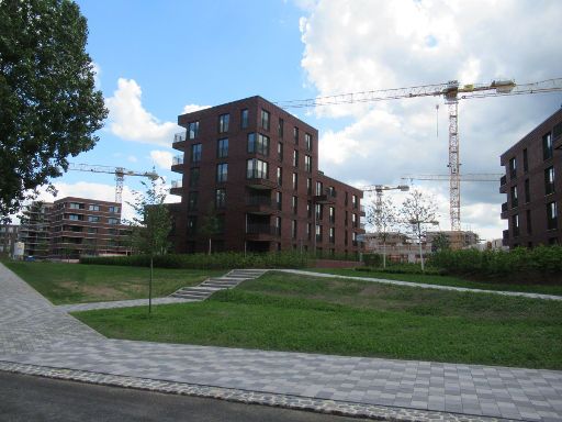 Wasserstadt Limmer, Hannover, Deutschland, Wohngebäude im Bau im Juni 2022