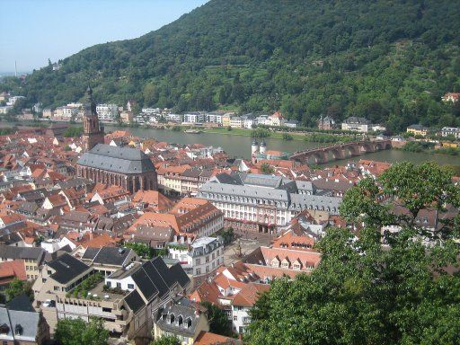 Heidelberg, Deutschland, Schloss Heidelberg, Blick auf die Stadt