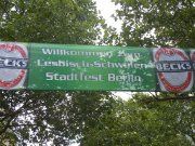 Lesbisch–Schwules Stadtfest, 2012, Berlin, Deutschland, Willkommen Banner