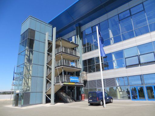 VELTINS Arena Fußball Stadion, Gelsenkirchen, Deutschland, Treppenhaus 12 zum Schalke Museum