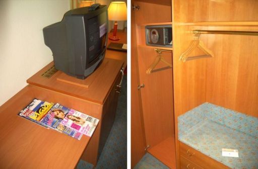 Steigenberger Airport Hotel, Frankfurt am Main, Deutschland, Gratis Zeitungen, TV, Schrank mit Mini Safe