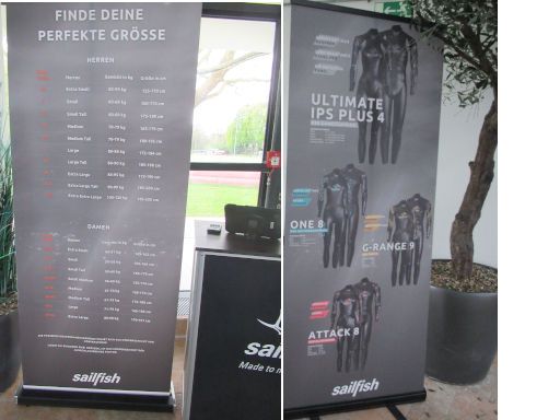 sailfish Swim Tour 2026, K&ouml;ln, Deutschland, Gr&ouml;&szlig;entabelle und Modelle