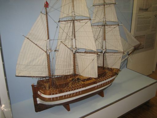 Meyer Werft, Papenburg, Deutschland, Modell der ersten Schiffe aus Holz