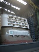 Meyer Werft, Papenburg, Deutschland, geöffnetes Tor der großen Halle