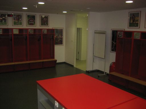 Allianz Arena, München, Deutschland, Umkleidekabine FC Bayern