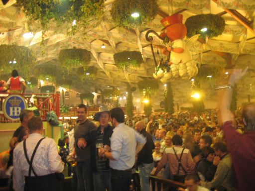 München, Deutschland, Oktoberfest 2008, Hofbräu Festzelt