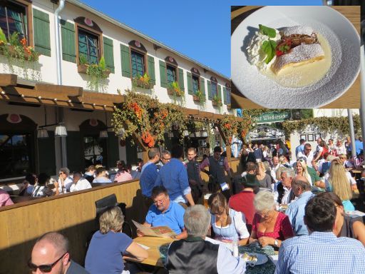 München, Deutschland, Oktoberfest 2015, Marstall Biergarten mit Strudelduett