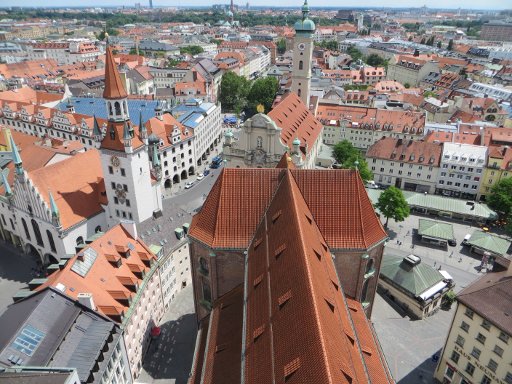 Sankt Peter Kirche, München, Deutschland, Ausblick auf die Kirche