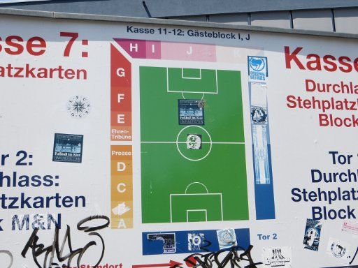 Karl Liebknecht Stadion, Potsdam, Babelsberg, Deutschland, Übersicht der Sitz– und Stehplätze