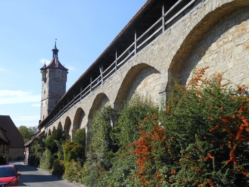 Rothenburg ob der Tauber, Deutschland, Stadtmauer innen