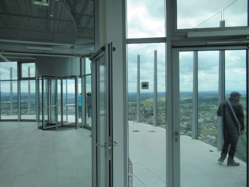 TK Elevator Testturm, Rottweil, Deutschland, Aussichtsplattform innen und Terrasse