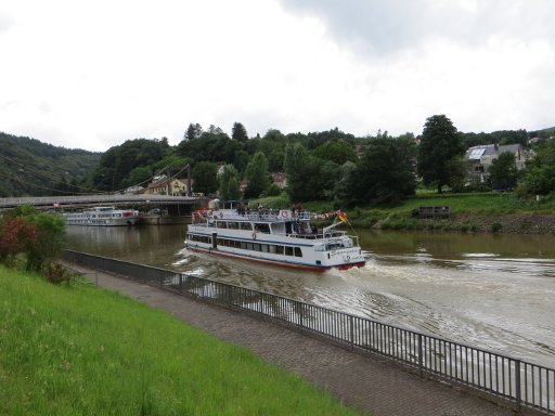 Saarschleife Mettlach & Orscholz, Deutschland, Fahrgastschiff Saargold