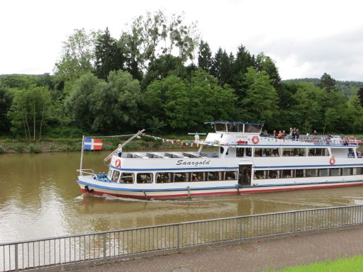 Saarschleife Mettlach & Orscholz, Deutschland, Fahrgastschiff Saargold