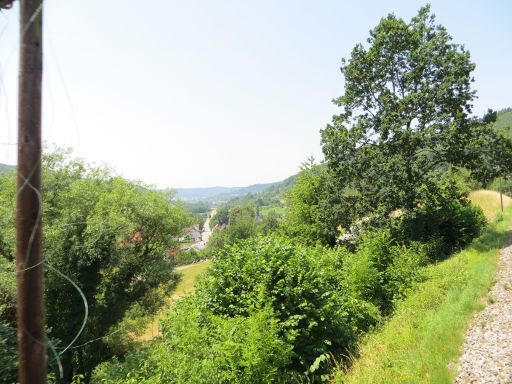 Schwäbische Waldbahn, bergiger Abschnitt mit Steigung