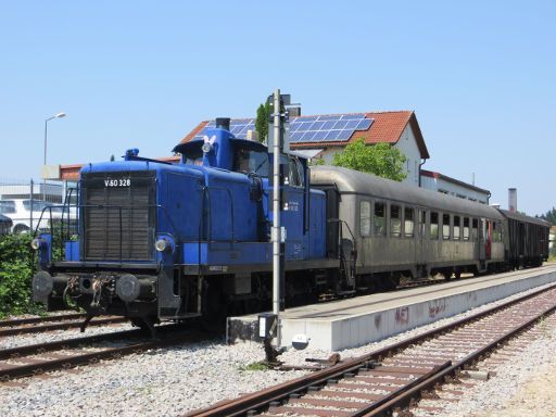 Schwäbische Waldbahn, Zug im Bahnhof Welzheim
