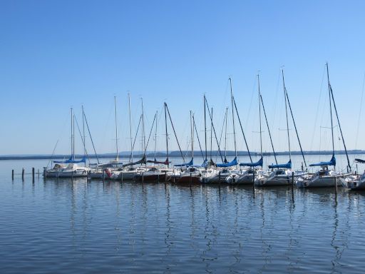 Steinhuder Meer, Deutschland, Segelboote bei der Wei&szlig;en D&uuml;ne
