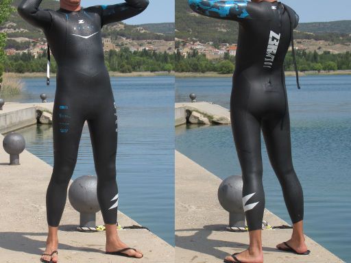 Campz Outdoor & Adventure, Stuttgart, Deutschland, Z3R0D Archi Wetsuit Men Size MT beim Testschwimmen Mai 2023