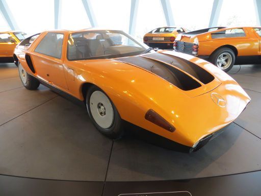 Stuttgart, Deutschland, Mercedes–Benz Museum, Mercedes–Benz C 111 Testfahrzeug