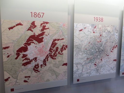 Stuttgart, Deutschland, Weinbaumuseum, Anbaugebiete 1867 und 1938