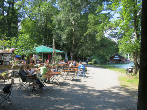 Tutzing, Deutschland, Starnberger See, Biergärten und Restaurant an der Promenade